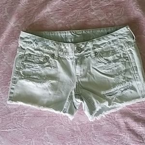 American Eagle distressed denim shorts